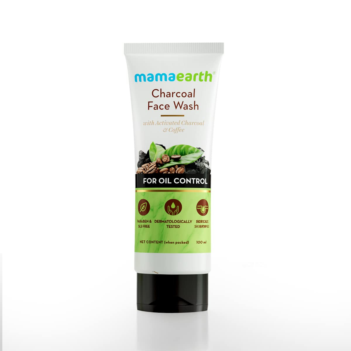 Mamaearth Charcoal Face Wash with Activated Charcoal & Coffee for Oil Control 100ml
