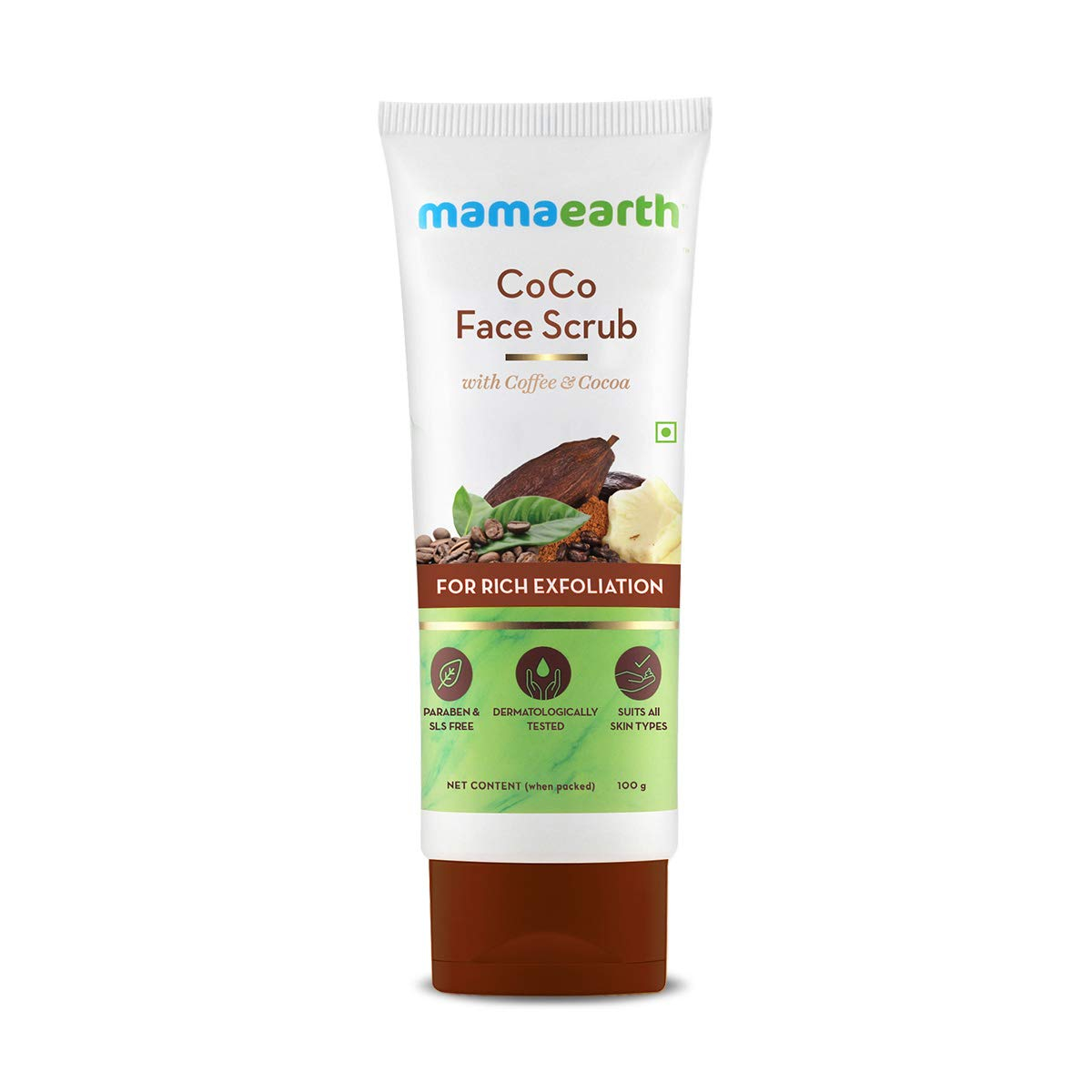 Mamaearth Coco Face Scrub with Coffee and Cocoa - 100 Gram