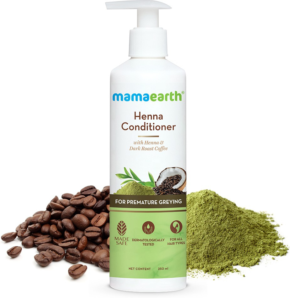 MamaEarth Henna Conditioner, for Grey Hair, with Henna and Deep Roast Coffee  (250 ml)