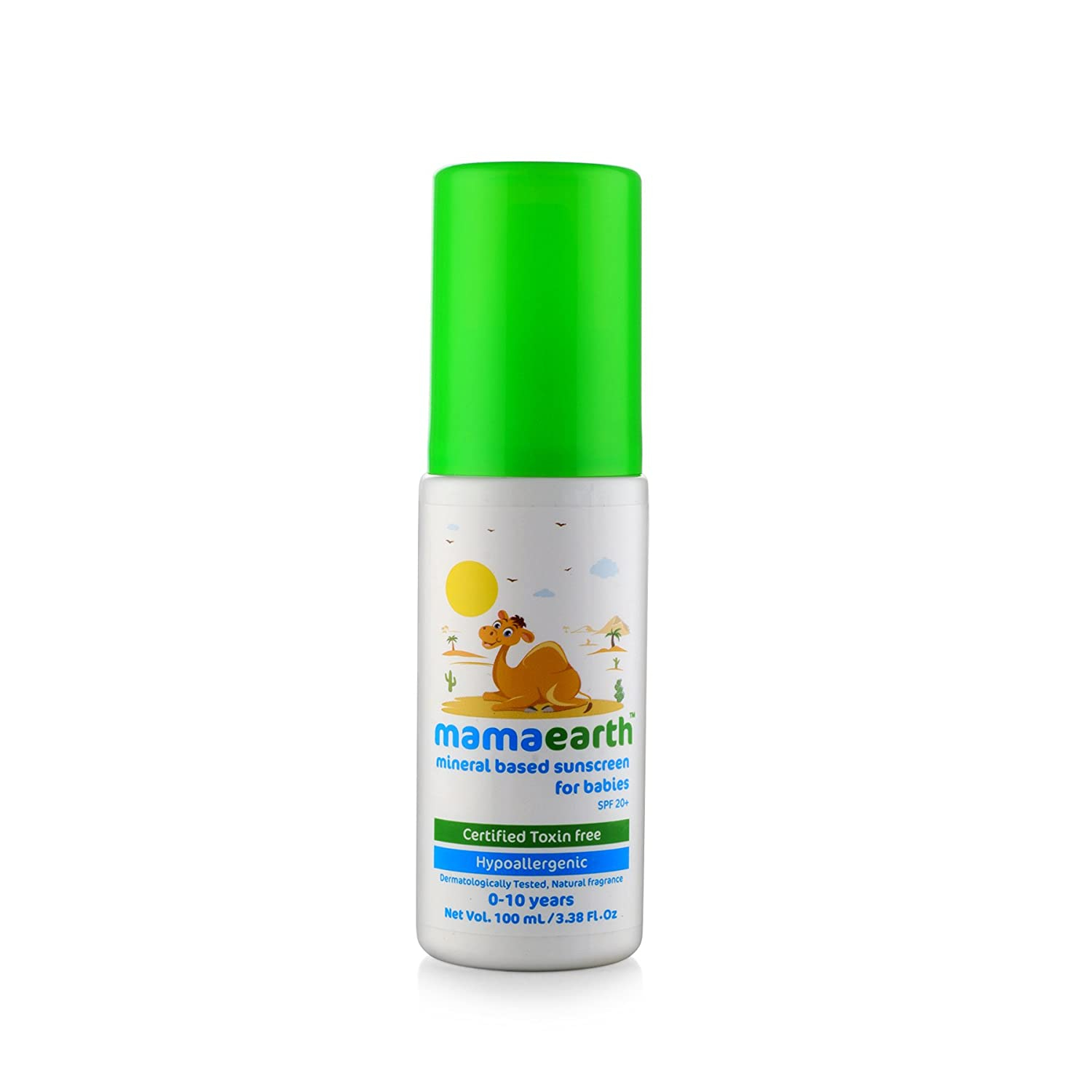 Mamaearth Mineral Based Sunscreen Baby Lotion SPF 20+, Hypoallergenic, 100ml