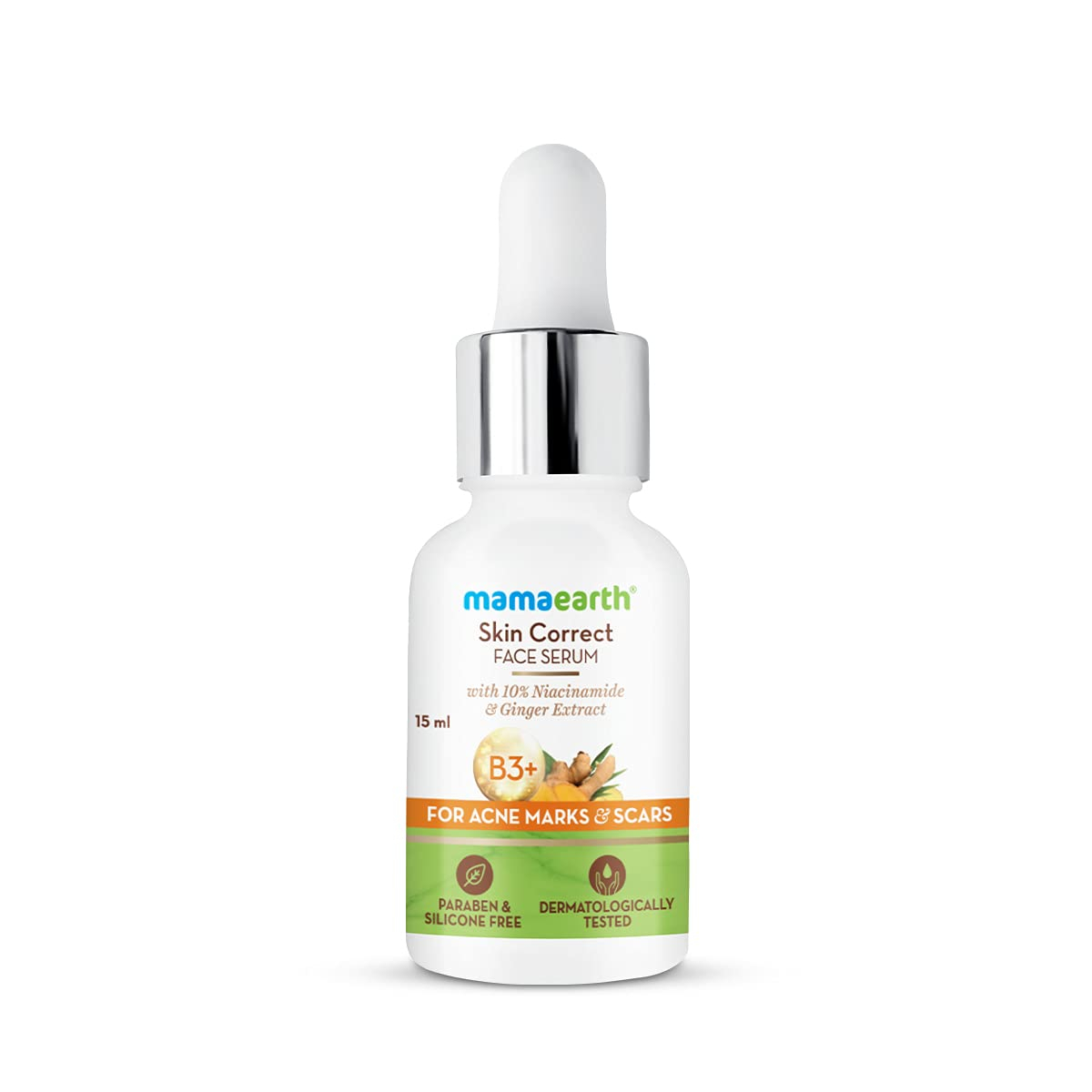 Mamaearth Skin Correct Face Serum with Niacinamide and Ginger Extract for Acne Marks & Scars  30 ml