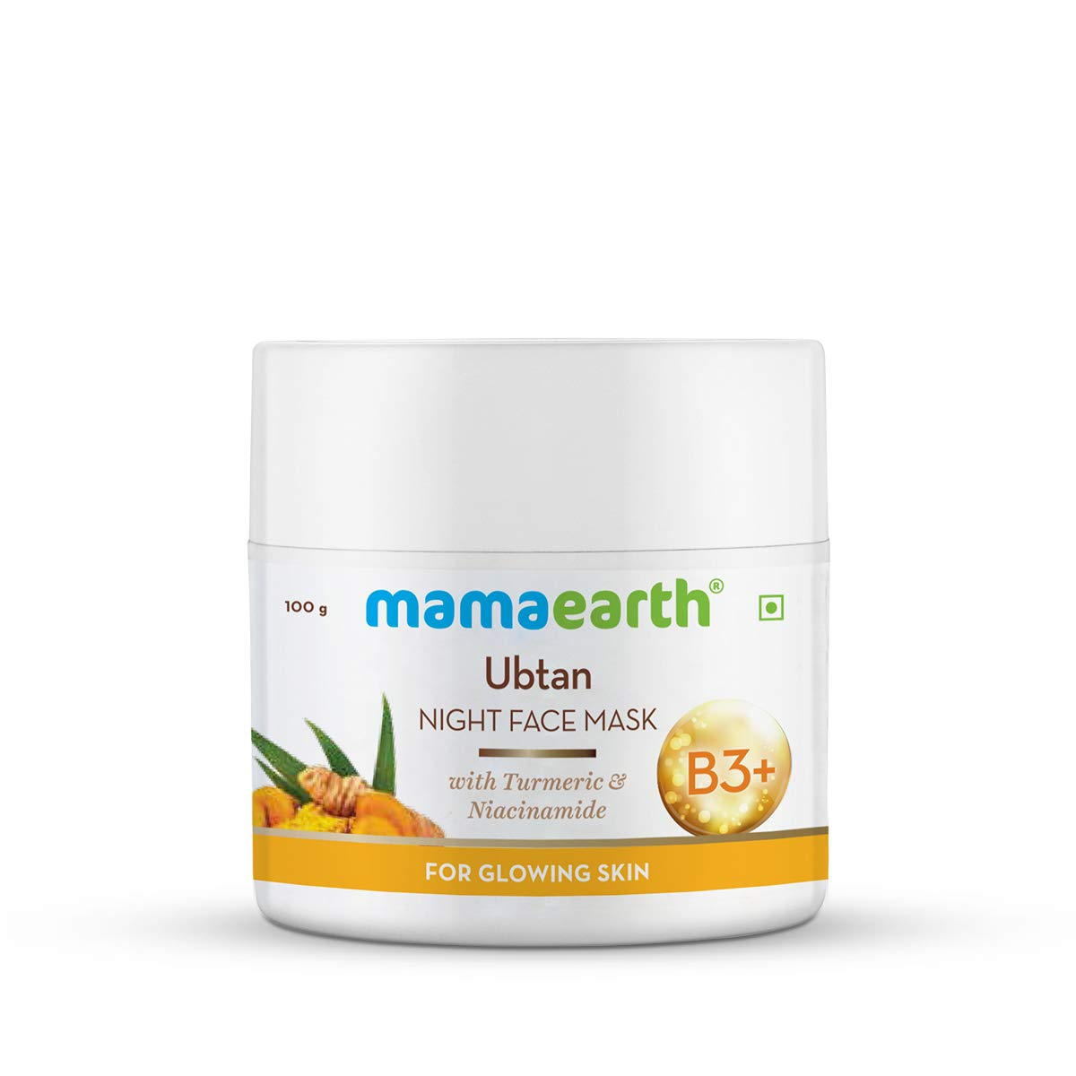 Mamaearth Ubtan Night Sleep Face Mask, Night Cream Gel with Turmeric & Niacinamide for Glowing Skin 100 gm