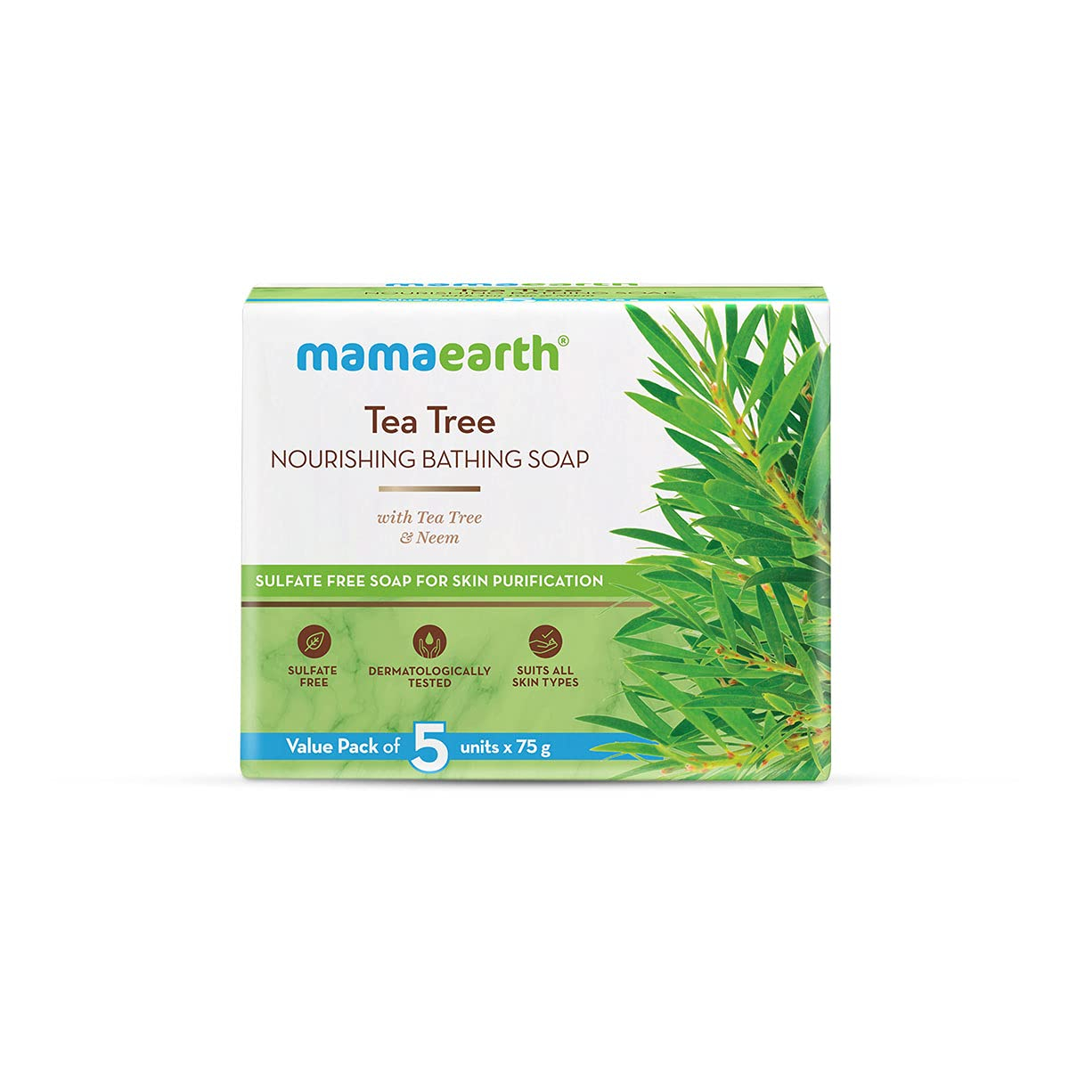 Mamaearth Tea Tree Nourishing Bathing Soap With Tea Tree and Neem for Skin Purification (Tea Tree)