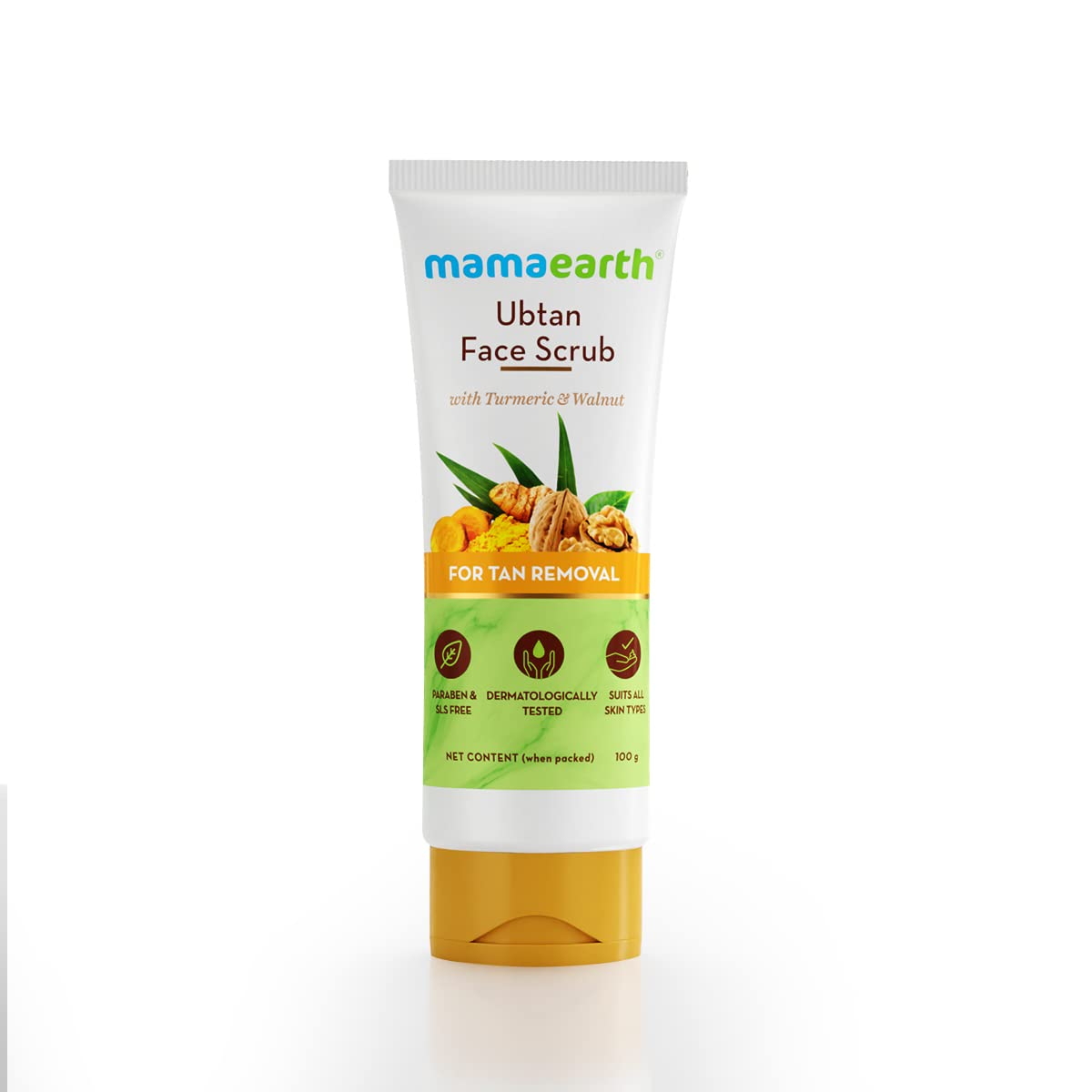 Mamaearth Ubtan Face Scrub Tumeric & Walnut 100gm