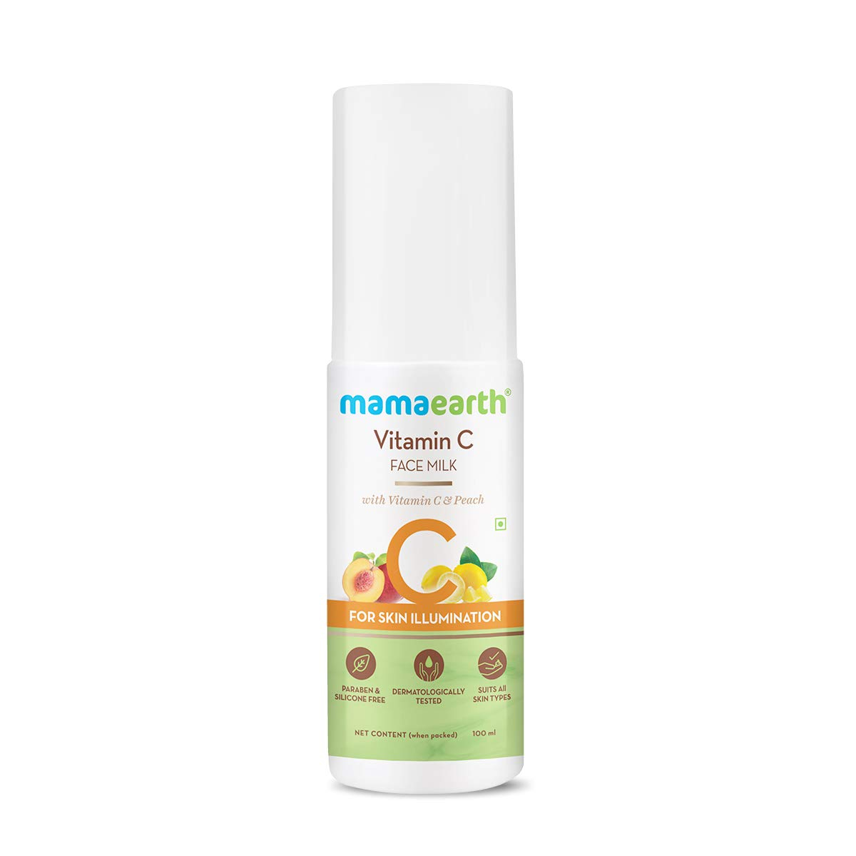 Mamaearth Vitamin C Face Milk with Vitamin C and Peach for Skin Illumination – 100 ml