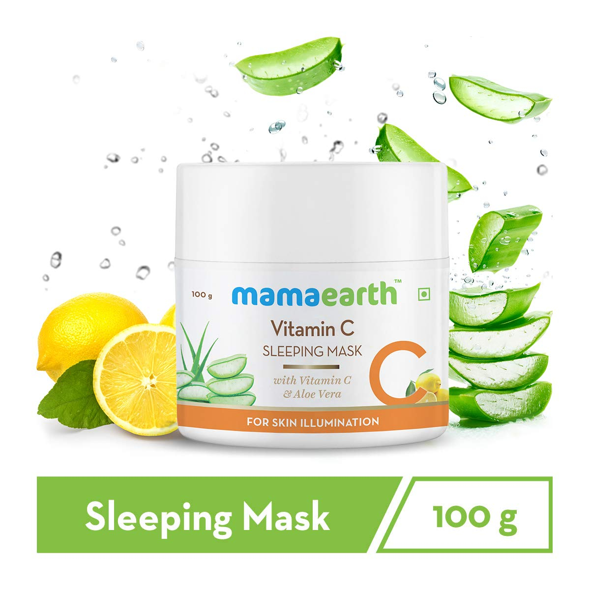 MamaEarth Vitamin C Sleeping Mask with Aloe Vera for Skin Illumination - 100 gm