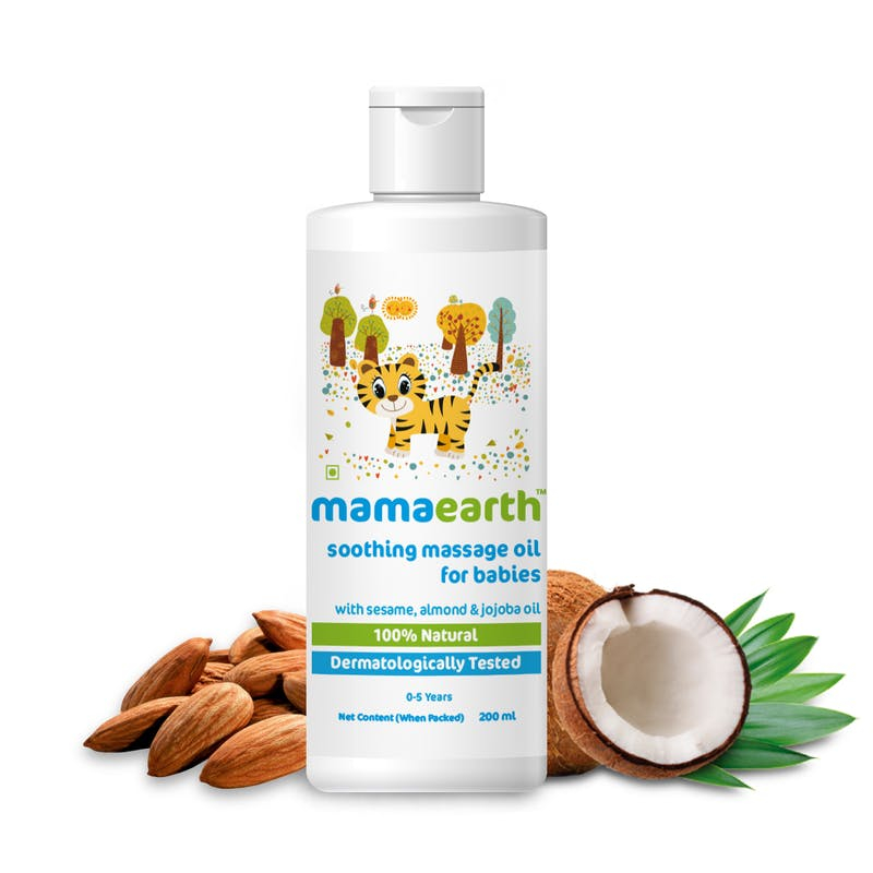 Mamaearth Soothing Massage Oil for Babies (200 ml, 0-5 Yrs)