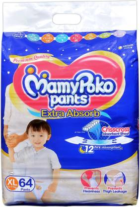 Mamy Poko Pant Style Extra Large Size Diapers 64 Count