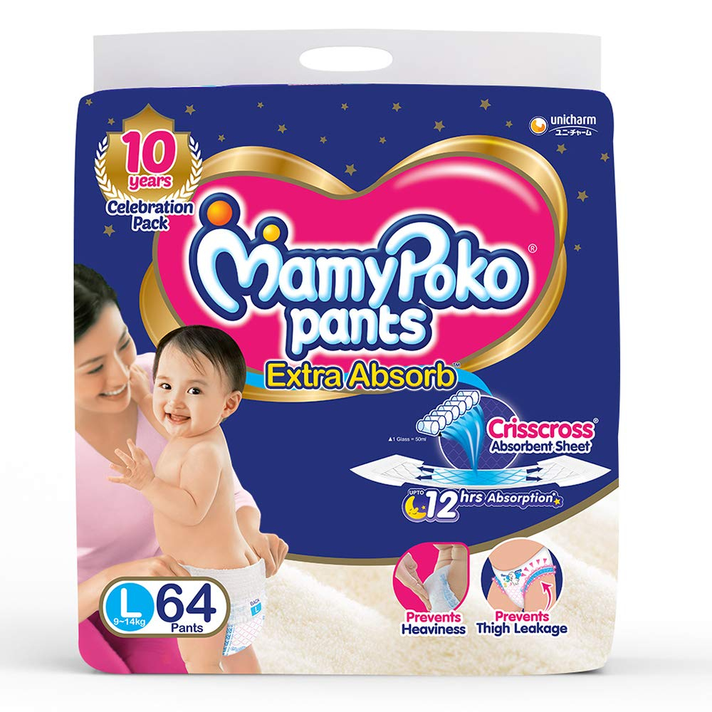 Mamy Poko Large Size Pants 64 Count
