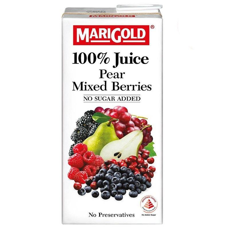 Marigold 100% Pear Mix Berries 1Ltr