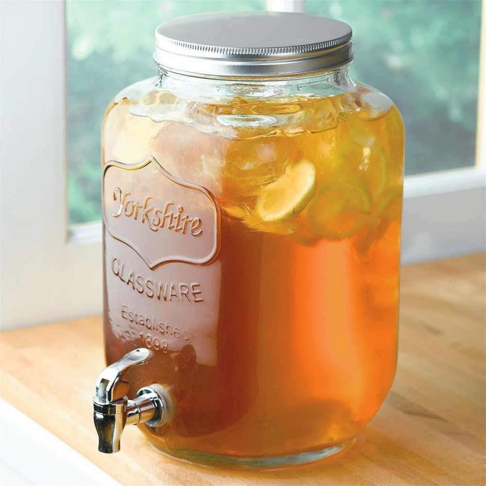Laughing Buddha - Mason Jar Glass Beverage Juice Dispenser with Tap (5 L)