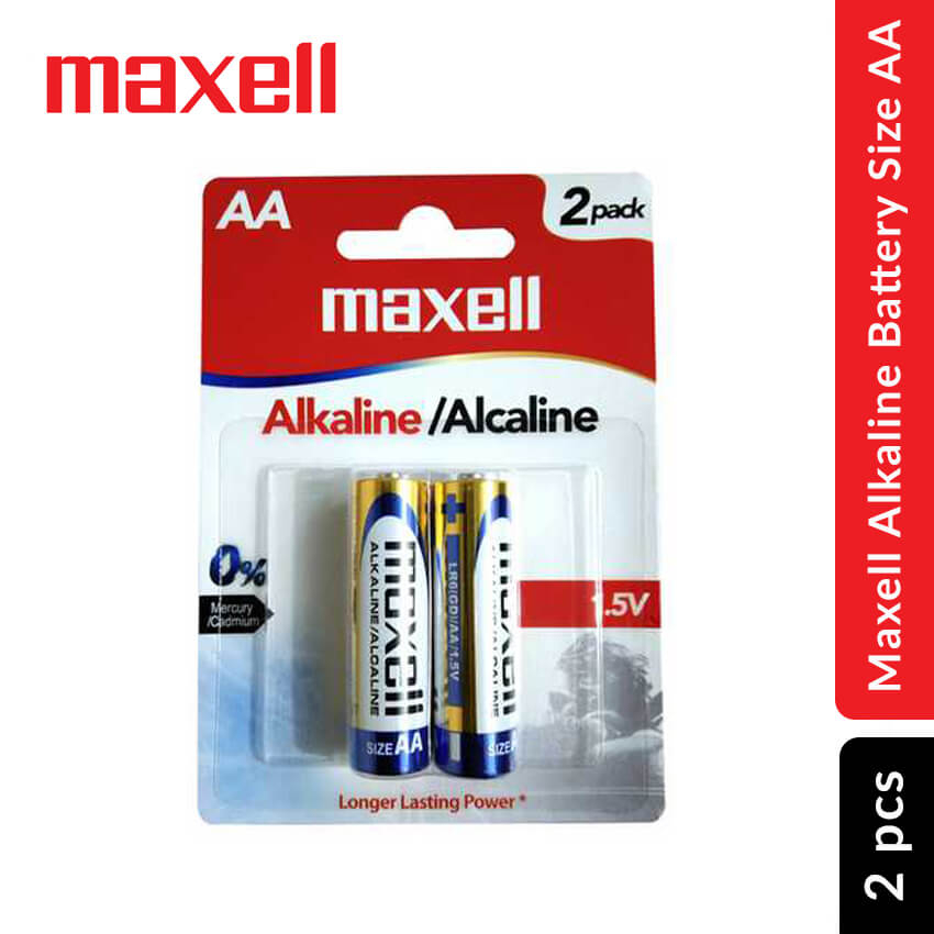 Maxell Alkaline Battery Size Aa 2 Pcs