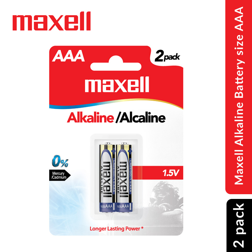 Maxell Alkaline Battery Size Aaa 2 Pcs