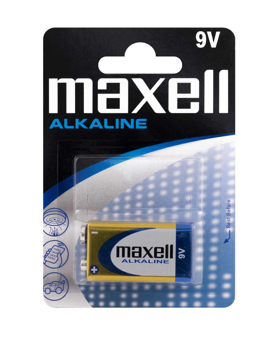 Maxell 6LR61 9 Volt Blister 1 Pk