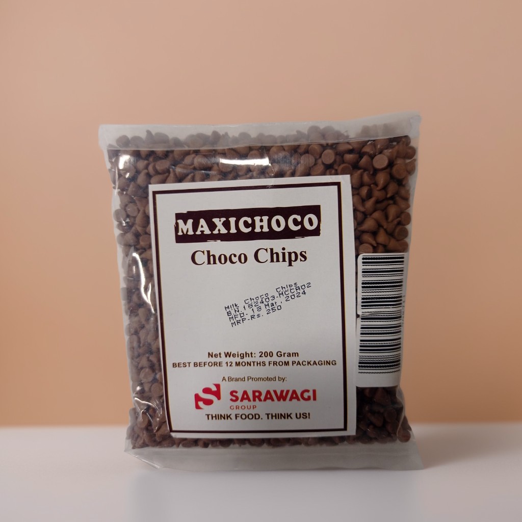 Maxichoco Milk Choco Chips 200gm Mcc M23100