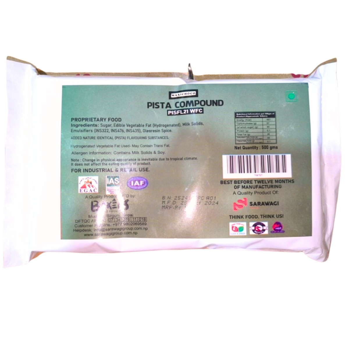 Maxichoco Pista Compound Pisfl21 500gm