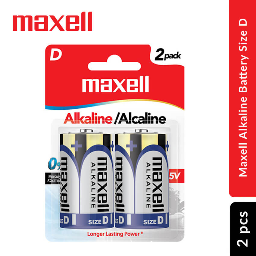 Maxell Alkaline Battery Size D 2 Pcs