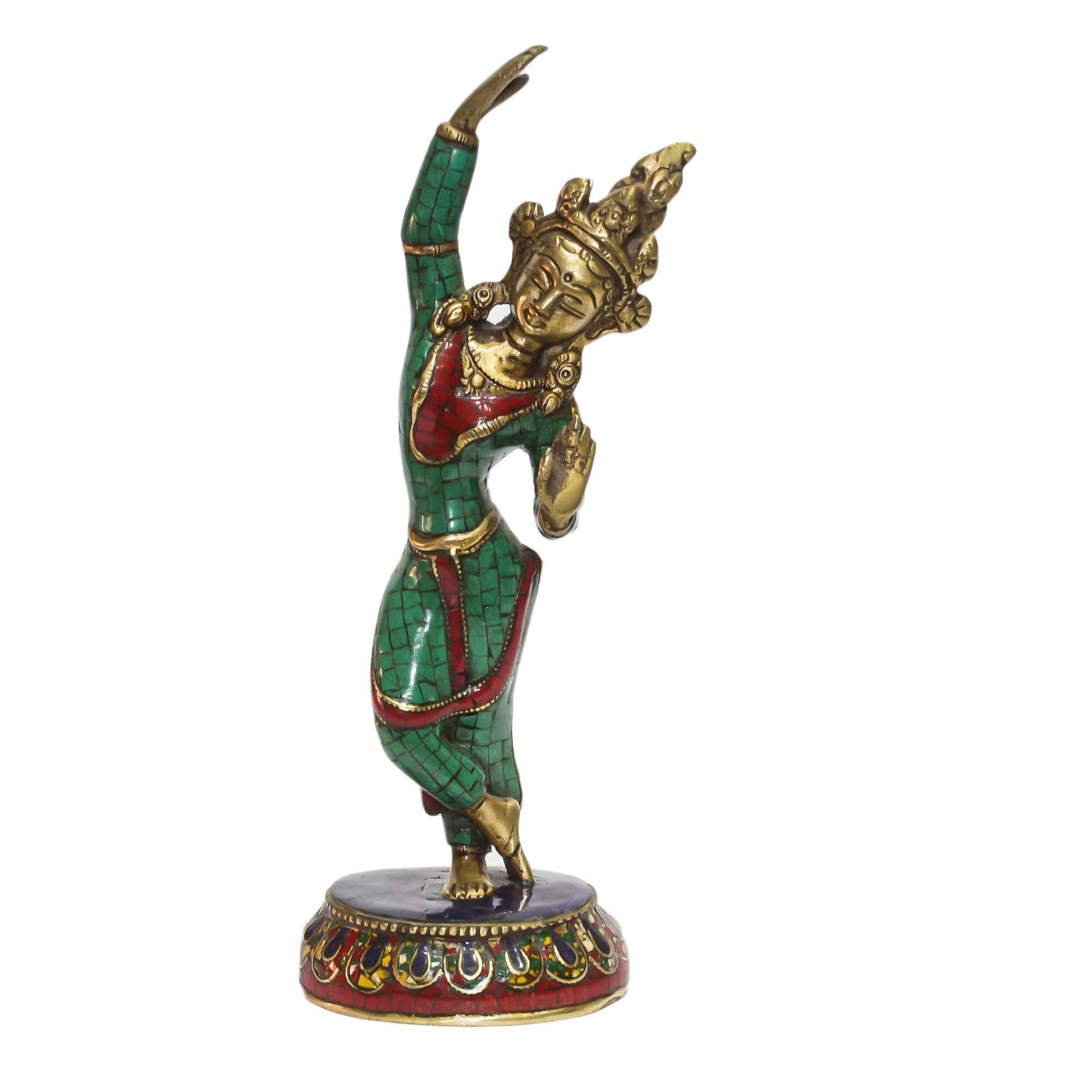 Seven Chakra Handicraft - Golden/green Maya Devi Statue