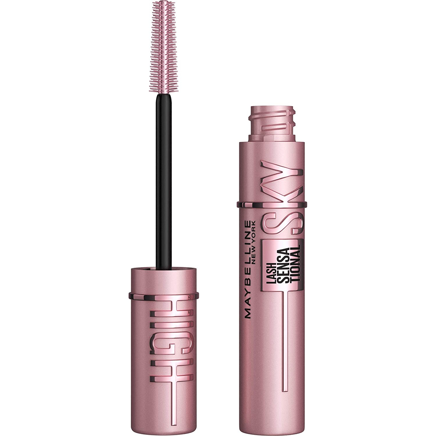 Maybelline New York Lash Sensational Sky High Washable Mascara Makeup, Volumizing, Lengthening, Defining, Curling, Multiplying, Buildable Formula, Blackest Black, 1 Count