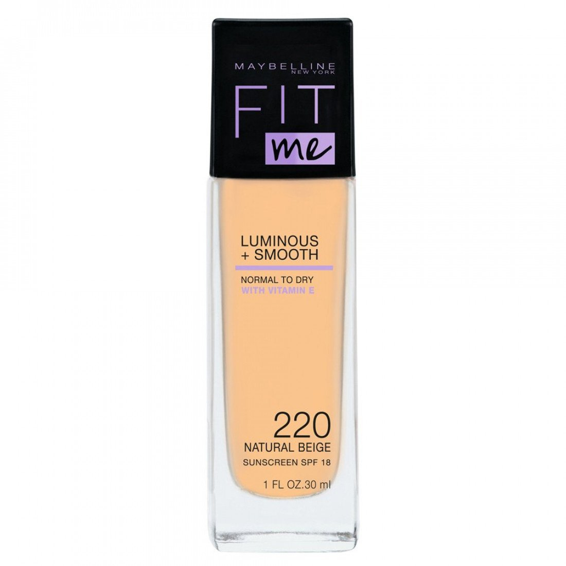 Maybelline Fit Me Luminous + Smooth Foundation Spf18 No.220 Natural Beige 30 Ml