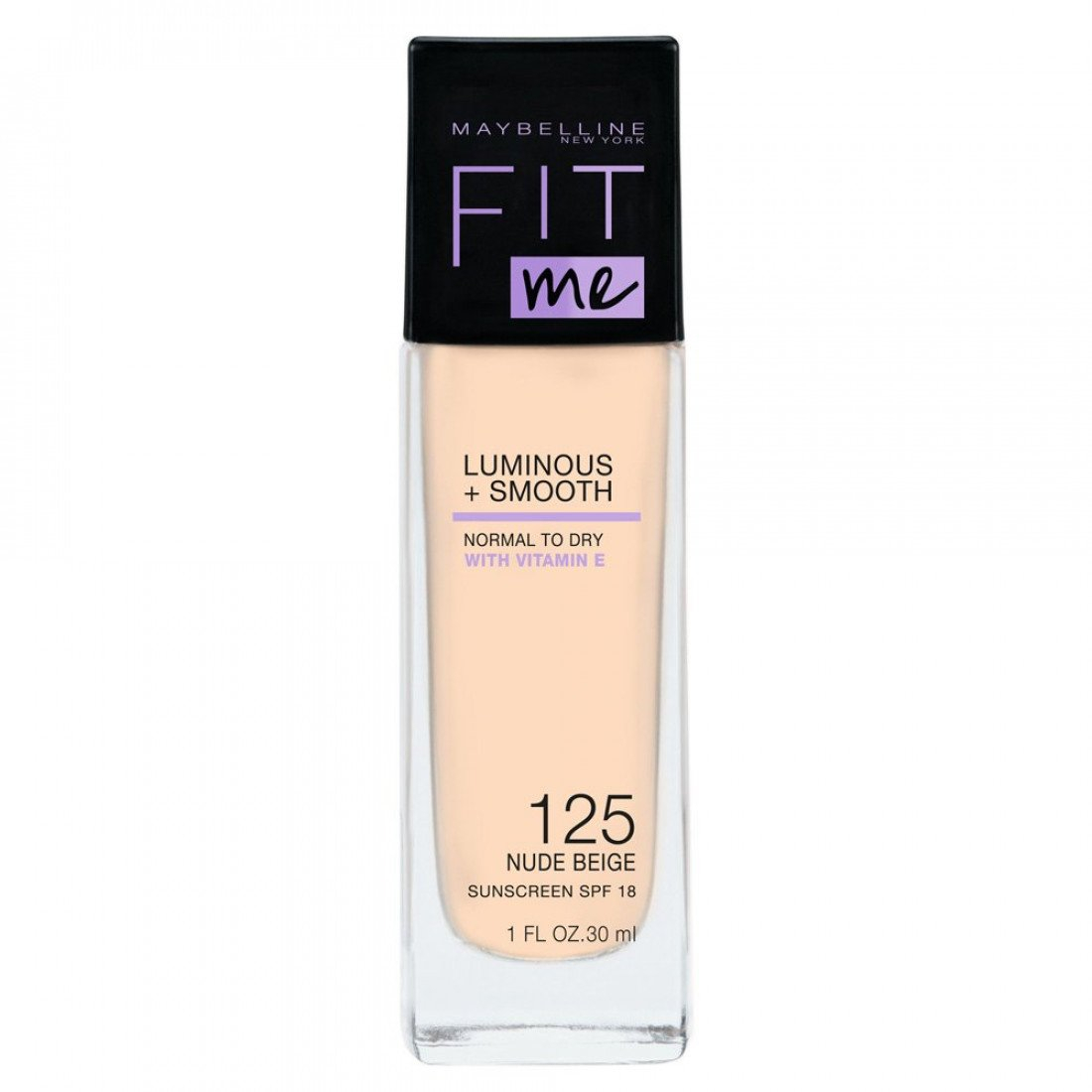 Maybelline Fit Me Luminous+smooth Foundation Spf 18 No.125 Nude Beige 30 Ml