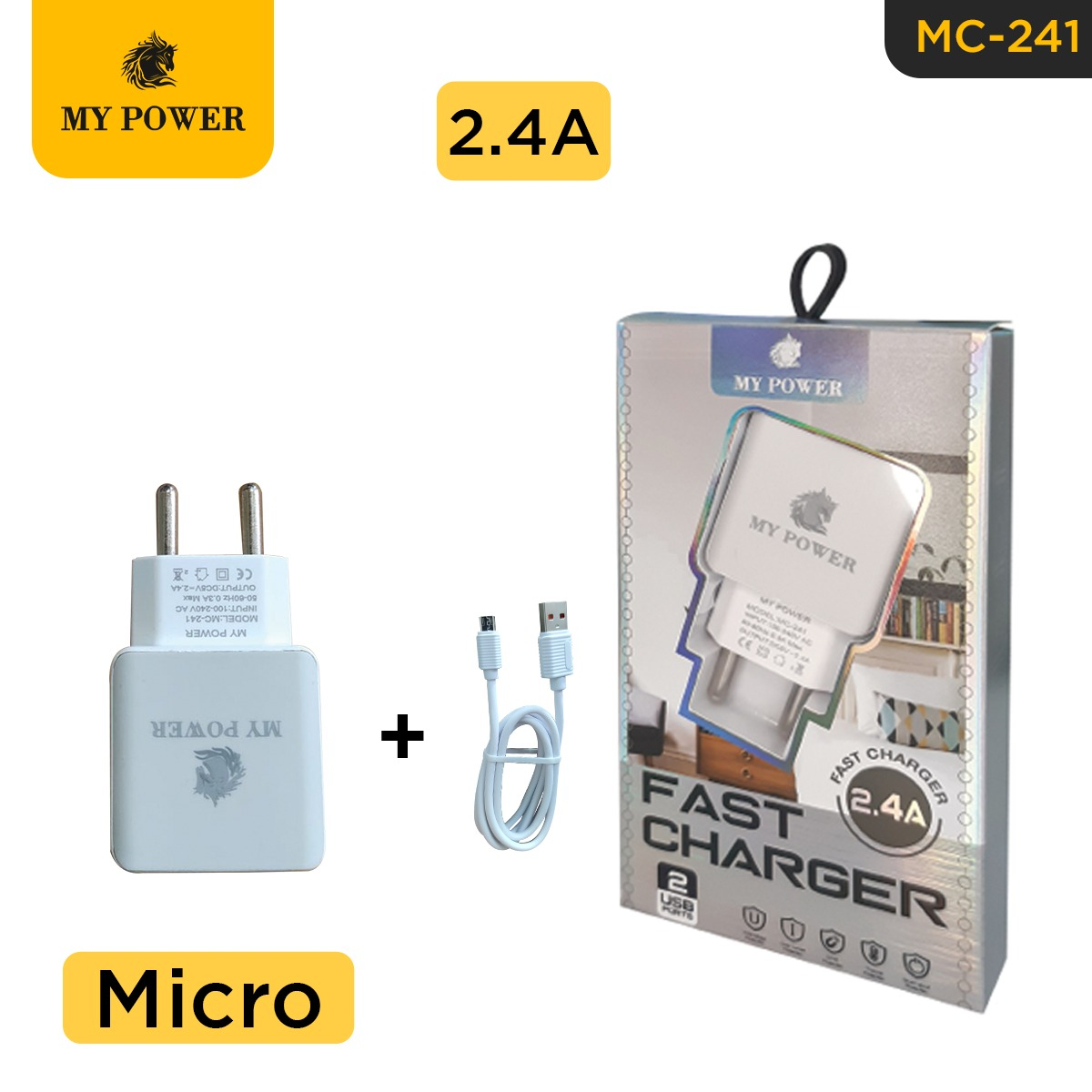 My Power Charger 2.4A 2 USB MC 241