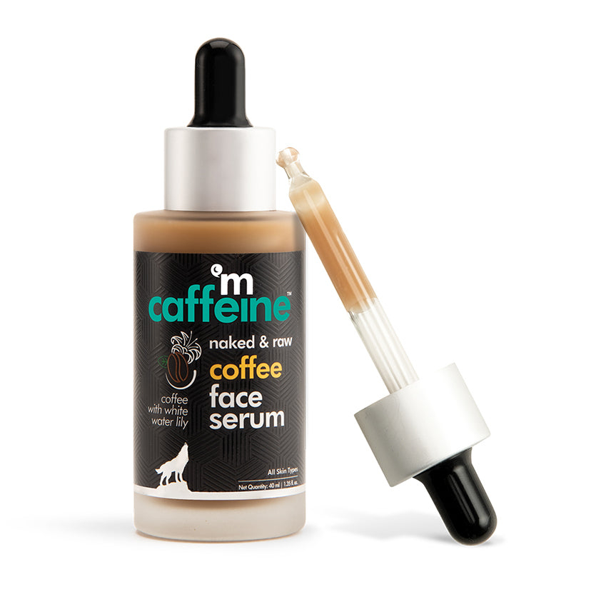 mCaffeine Coffee Hydrating Face Serum for Glowing Skin | Vitamin E & Hyaluronic Acid | Facial Serum for Sun Protection, Dark Spots & Hyperpigmentation Treatment |Suitable for All Skin Types 40 Ml