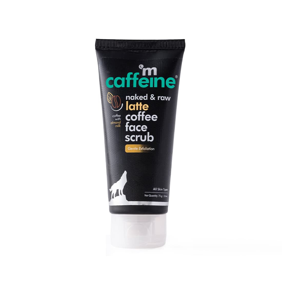mCaffeine Coffee & Milk Moisturizing Face Scrub for Gentle Exfoliation (75gm) | Scrub with Shea Butter & Almond Milk for Fresh & Glowing Skin | Face Scrub for Women & Men and All Skin Types