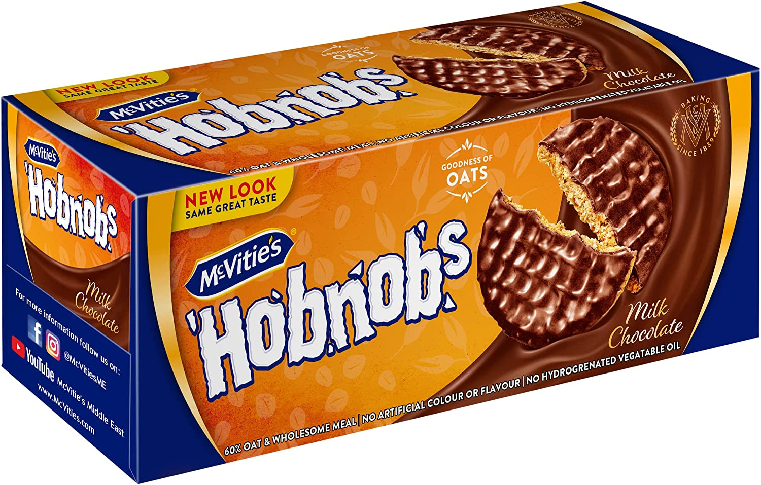 Mcvities Hobnobs Milk Chocolate Biscuits 300gm