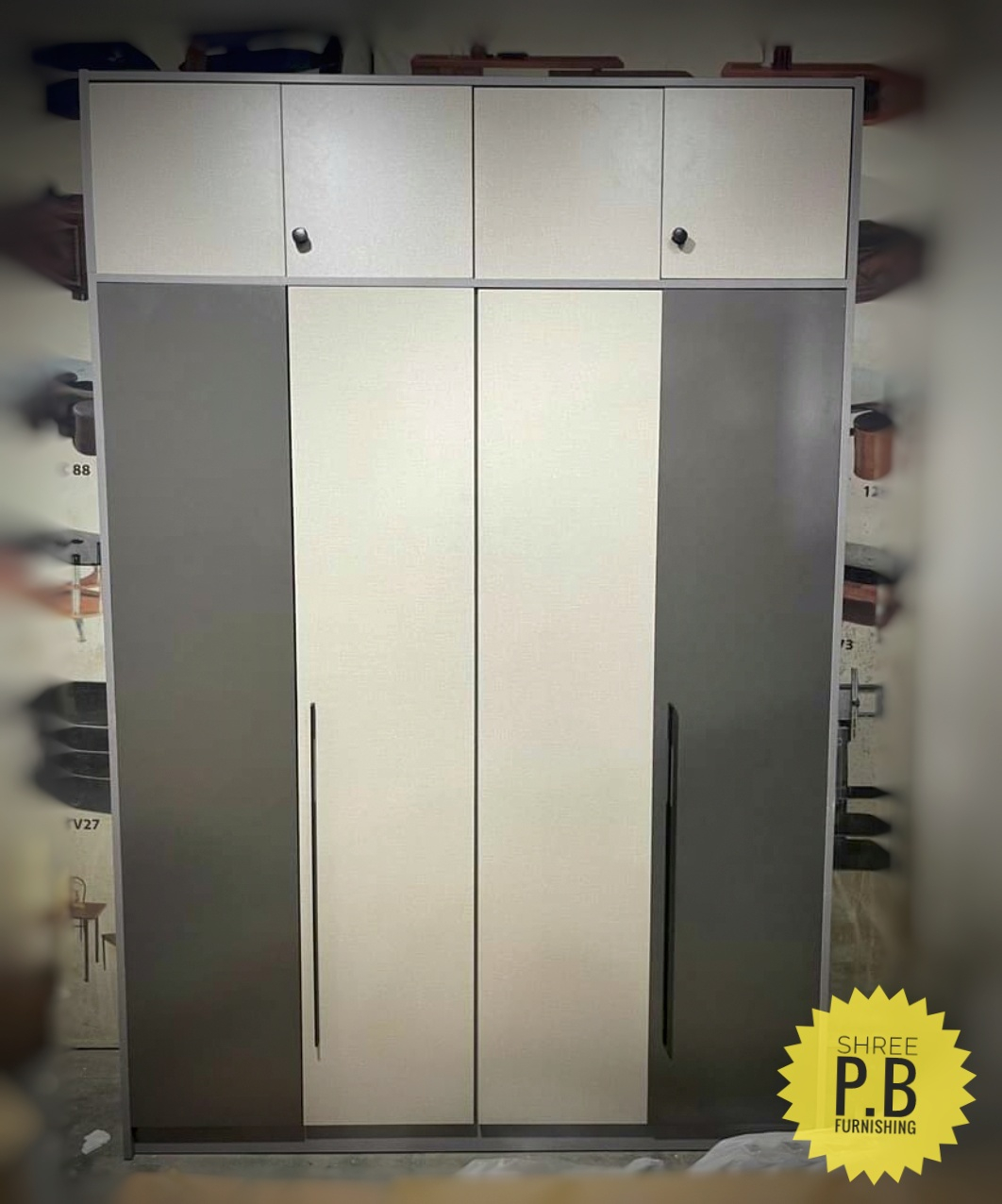MDF 4 Door MDF Board Modern Wardrobe