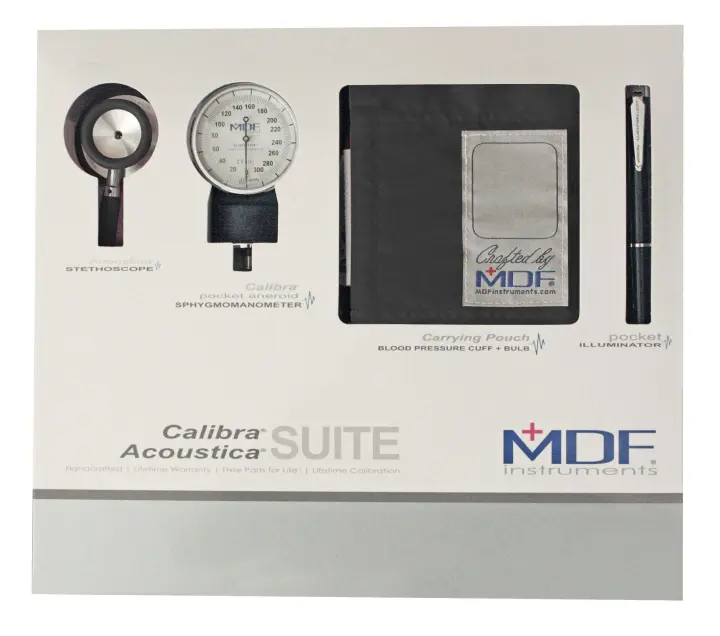Mdf Set Kit Instruments Mdf808kt Calibra Aneroid Sphygmomanometer Professional Blood Pressure Monitor + Dual Stethoscope + Professional Penlight