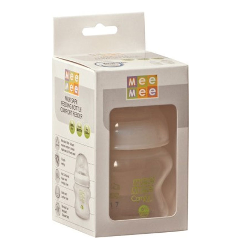 Mee Mee PREMIUM FEEDING BOTTLE Pro Flow - 150 ml (White) mm-fp18