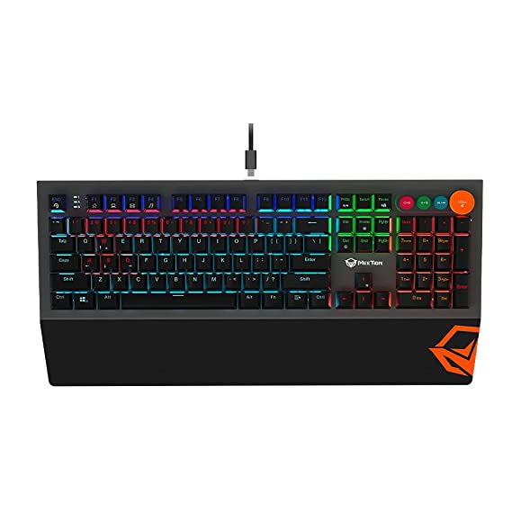 MEETION Detschable Palmrest RGB Mechanical Gaming Keyboard MK500