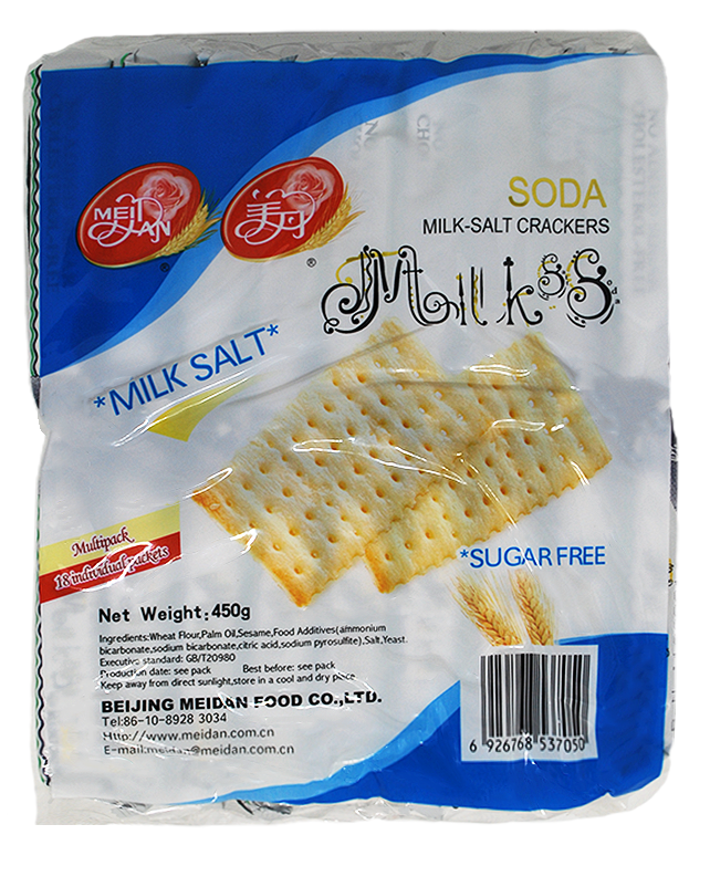 Meidan Sugarfree Milk Salt Soda Cracker 450gm