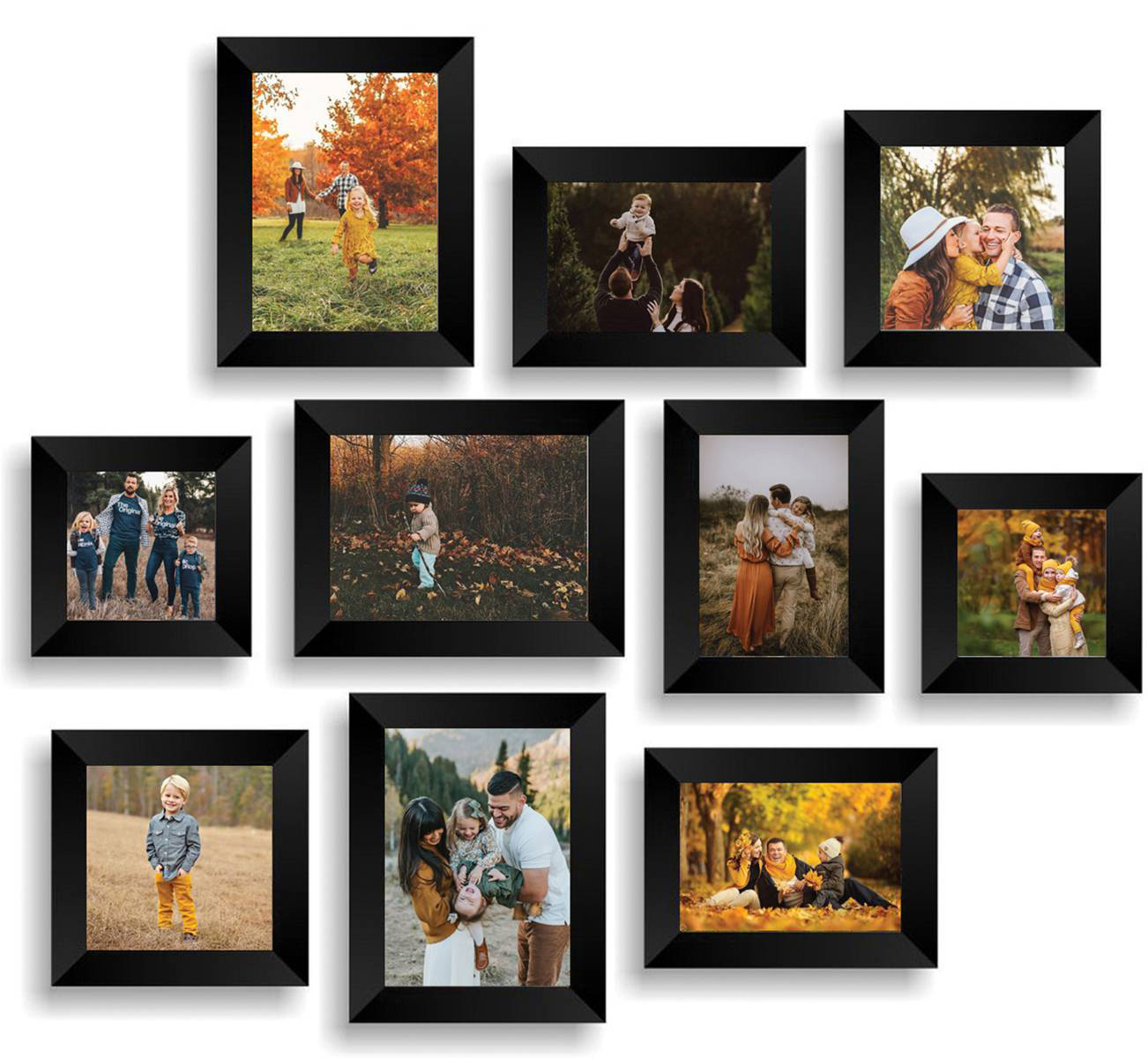 Memory wall Collage Photo Frame Set of 10 Photo Frames