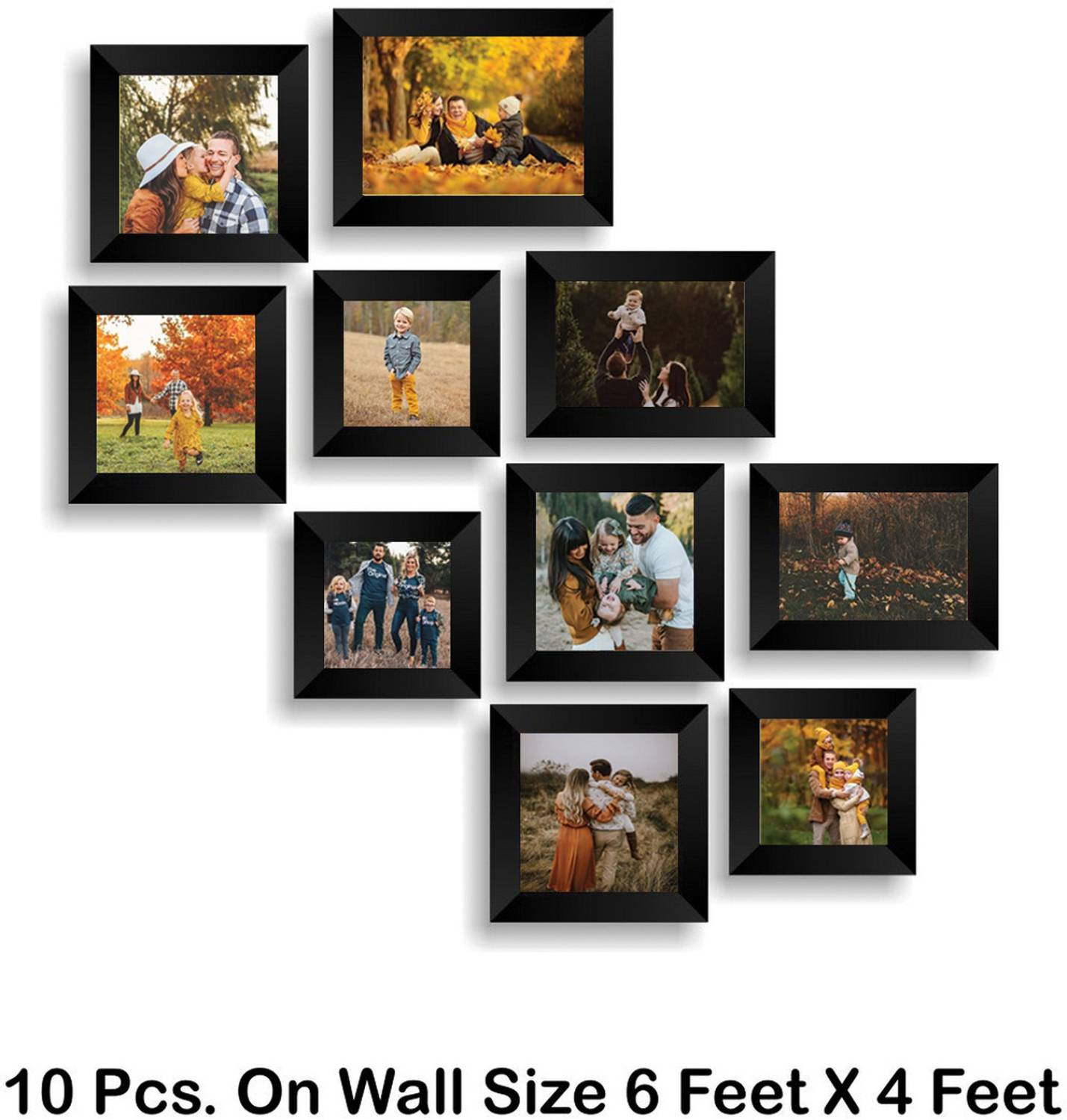 Memory Wall Collage Photo Frame - Set of 10 Photo Frames