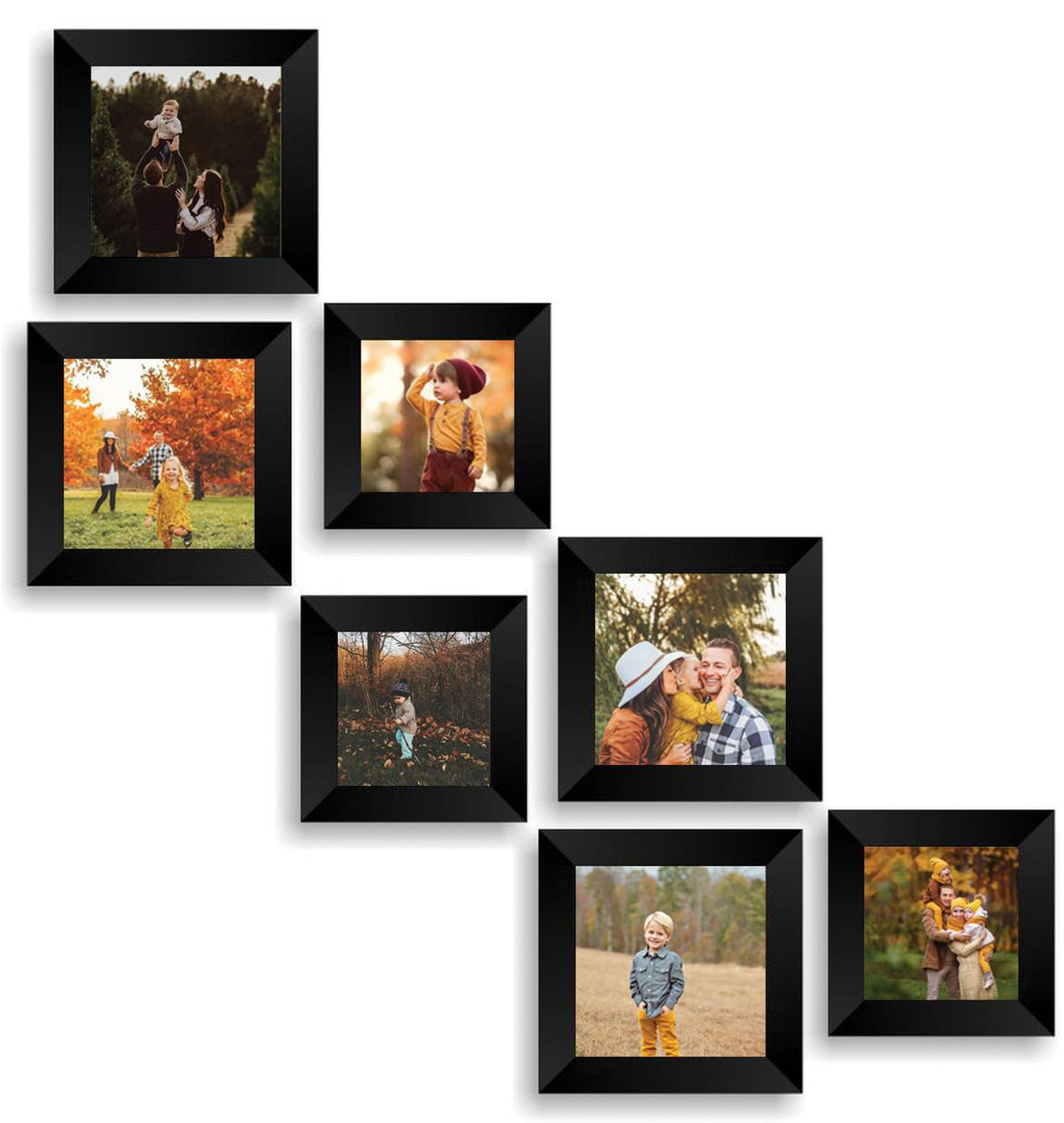 Memory Wall Collage Photo Frame Set of 7 Photo Frames