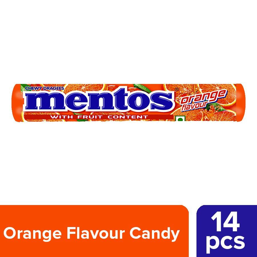 Mentos Orange Chewy Dragees, 36.4 g 14 pcs