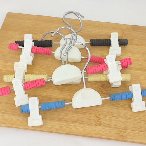Laughing Buddha - Metal Pants Hangers with Clips (Pack of 5)