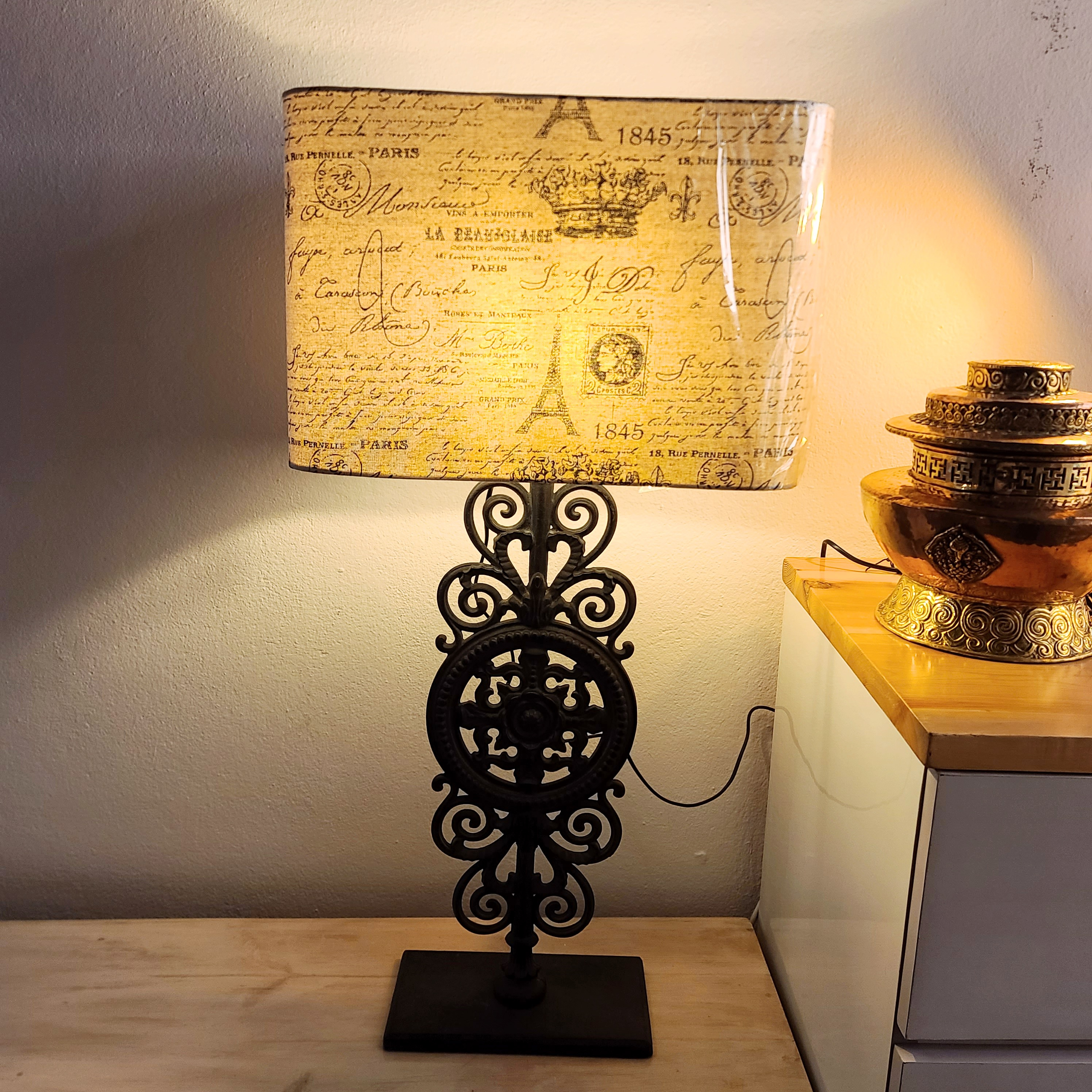 Metal Rustic Farmhouse Table Lamps - 35" Tall Shade