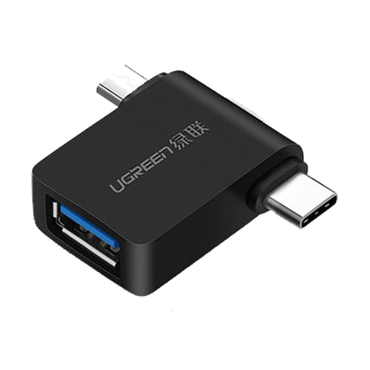 UGREEN 30453 Micro USB+ USB-C to USB 3.0 OTG Adapter 