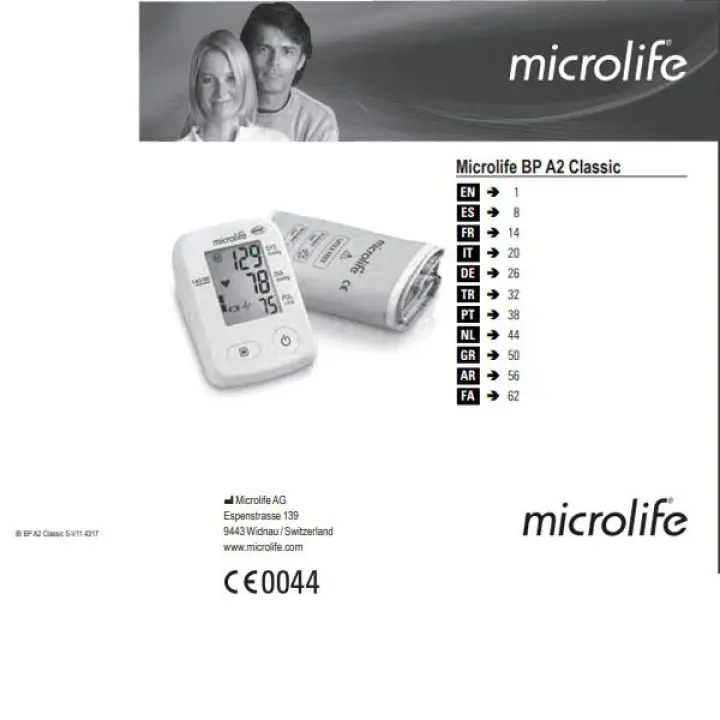 Microlife Upper Arm Digital Blood Pressure Monitor (Bp-a2 Classic)