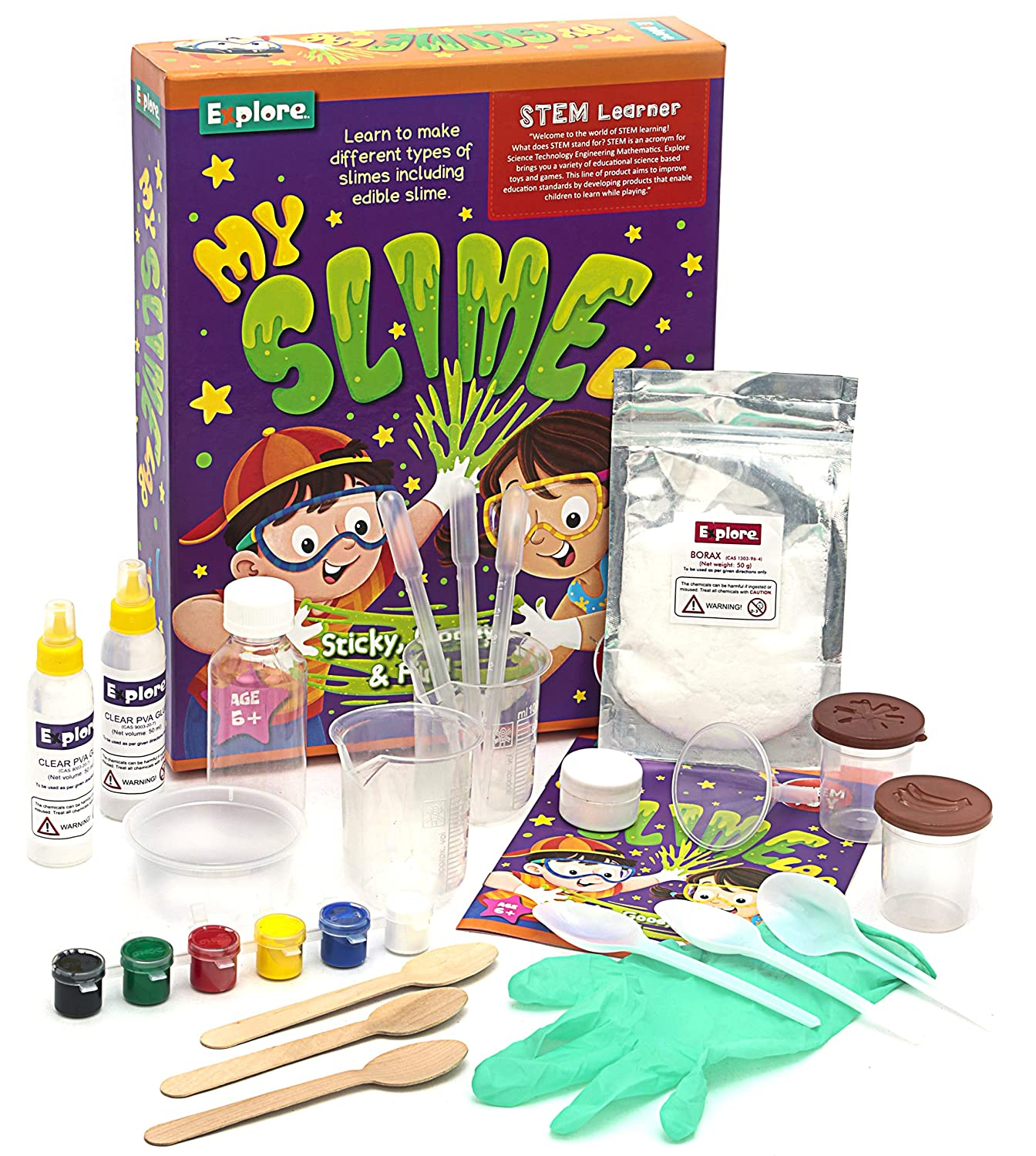 Explore My Slime Lab STEM Educational Learner DIY Activity Toy Kit for Girls and Boys