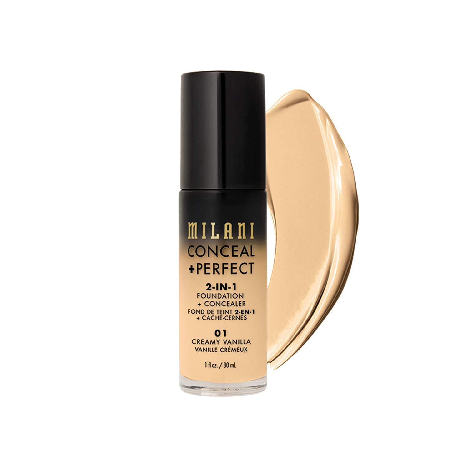 Milani Conceal + Perfect 2-in-1 Foundation + Concealer, Creamy Vanilla 30 ml