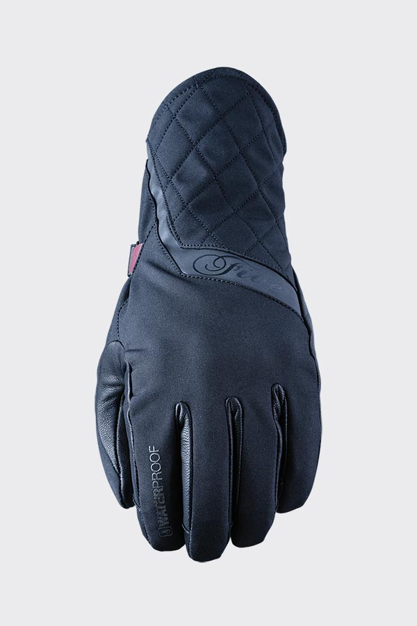 FIVE MILANO EVO WP Black Women Gloves with Knuckle Protection for Motorcycle/Scooter