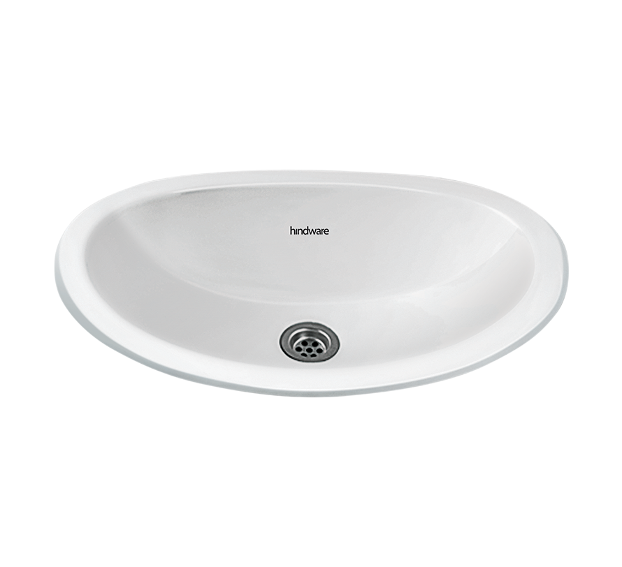 Hindware Mini 10051 Oval Counter Top Wash Basin 49 × 36 cm