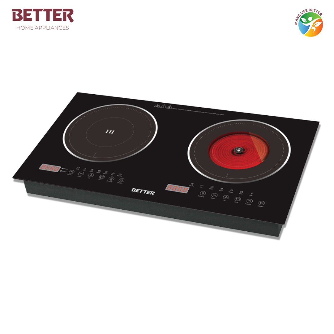 Better Miracle Infrared + Induction Cooktop | Dual Burner Touch Functions 4000 Watt