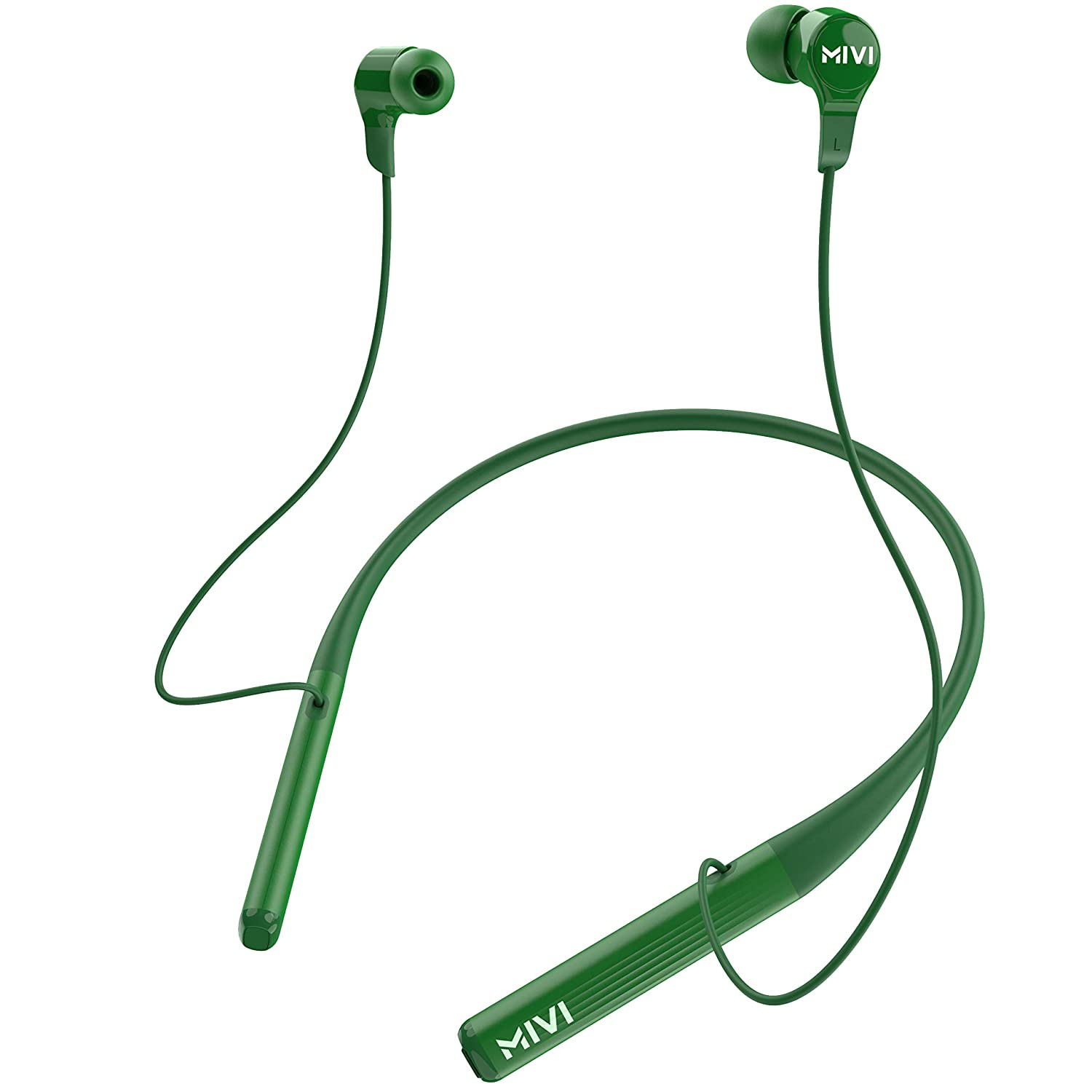 Mivi Collar 2 with Fast Charging Bluetooth Headset -Green