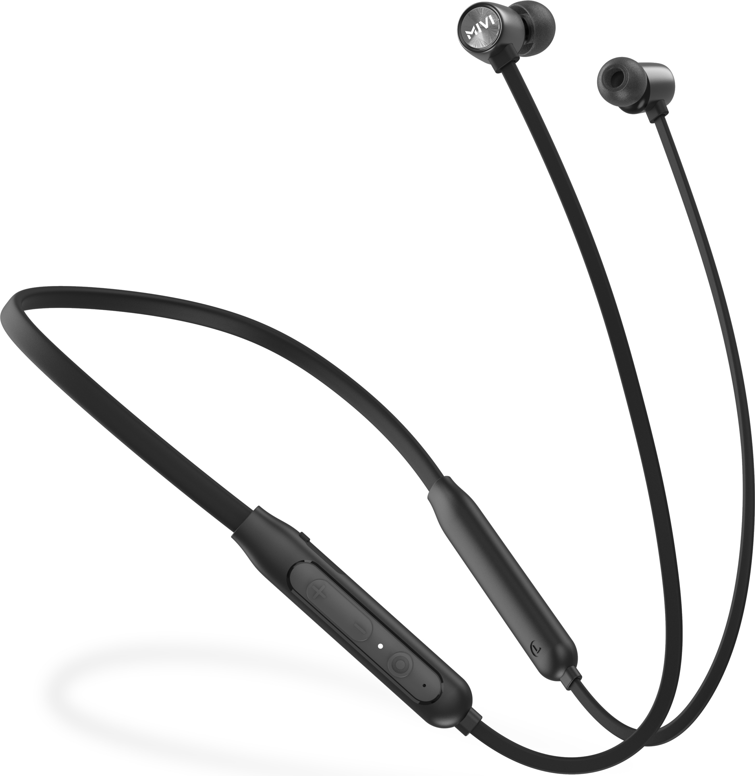 Mivi Collar Classic Neckband with Fast Charging Bluetooth Headset-Black