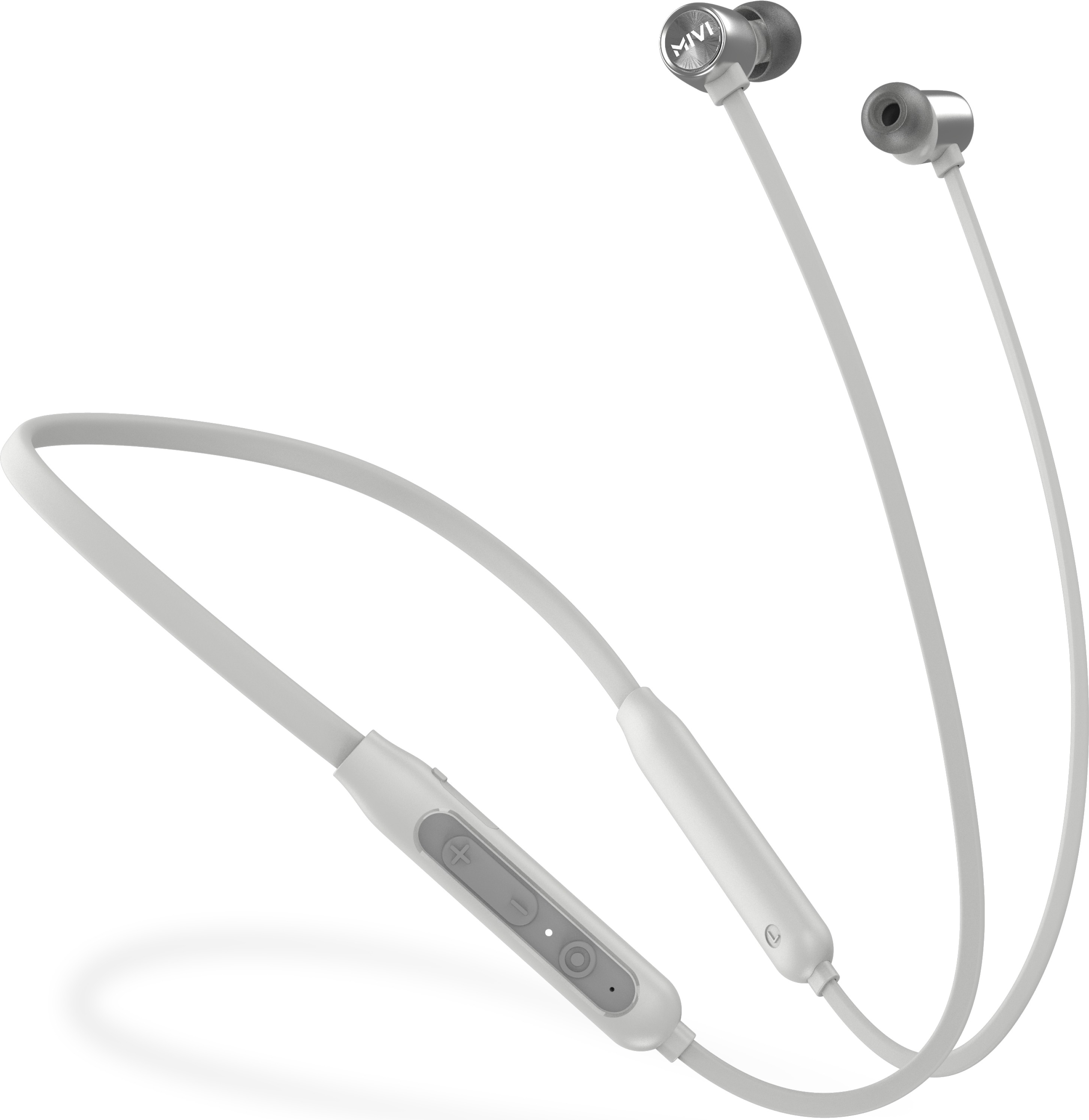 Mivi Collar Classic Neckband with Fast Charging Bluetooth Headset-White